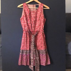 Anthropologie silk blend mini dress